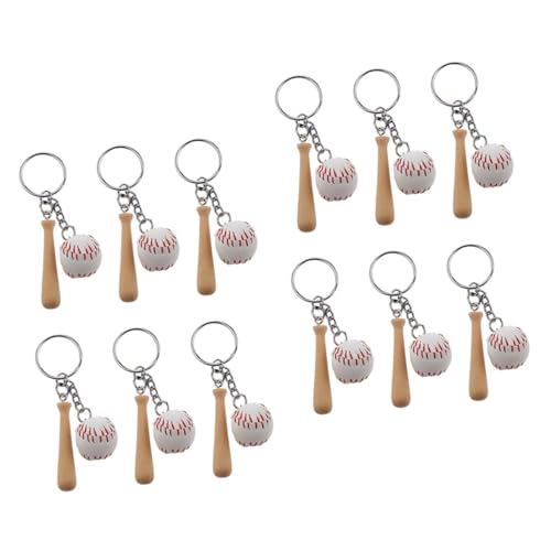 VICASKY 12 Stück Teiliges Baseball Schlüsselanhänger aus Langlebigem Holz und PU Leichte Tragbare Sport Gastgeschenke für Partys und Geburtstage Dekorativ und Robust für Freunde und VICASKY 12 Stück Teiliges Baseball Schlüsselanhänger aus Langlebigem Holz und PU Leichte Tragbare Sport Gastgeschenke für Partys und Geburtstage Dekorativ und Robust für Freunde und von VICASKY
