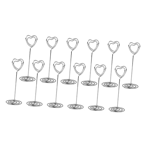 VICASKY 12 Stück Teiliges Herzförmiges Tischkartenhalter Dekorativer Kartenhalter für Hochzeit Party Geburtstag Memo und Fotohalter Silber Vielseitig für Tischdekoration und Notizen VICASKY 12 Stück Teiliges Herzförmiges Tischkartenhalter Dekorativer Kartenhalter für Hochzeit Party Geburtstag Memo und Fotohalter Silber Vielseitig für Tischdekoration und Notizen von VICASKY