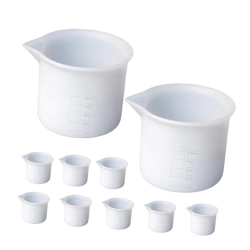 VICASKY 12 Stück Teiliges Silikon Messbecher mit Maßangabe Spülmaschinenfest für Epoxidharz Mischen DIY Gießpulver Messbecher für Kunst Handwerk Resin Malerei VICASKY 12 Stück Teiliges Silikon Messbecher mit Maßangabe Spülmaschinenfest für Epoxidharz Mischen DIY Gießpulver Messbecher für Kunst Handwerk Resin Malerei von VICASKY
