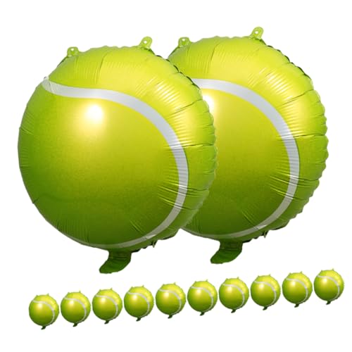 VICASKY 12 Stück Tennisballon Zubehör für Sport-Mottopartys Badminton Hockey-Ballons grüner Ballon aufblasbarer ball luftballons Partyballons dekorativer Luftballon Aluminiumfolie Green VICASKY 12 Stück Tennisballon Zubehör für Sport-Mottopartys Badminton Hockey-Ballons grüner Ballon aufblasbarer ball luftballons Partyballons dekorativer Luftballon Aluminiumfolie Green von VICASKY