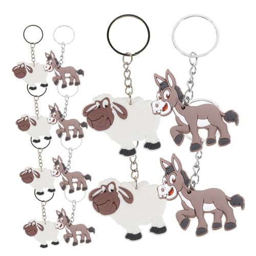 VICASKY 12 Stück Tier Schlüsselanhänger Tiere Medaillon Spielzeugtiere Plüsch Schlüsselanhänger Das Tier Schaf Stofftier Esel Geburtstagsparty Dekoration Stoffschaf VICASKY 12 Stück Tier Schlüsselanhänger Tiere Medaillon Spielzeugtiere Plüsch Schlüsselanhänger Das Tier Schaf Stofftier Esel Geburtstagsparty Dekoration Stoffschaf von VICASKY