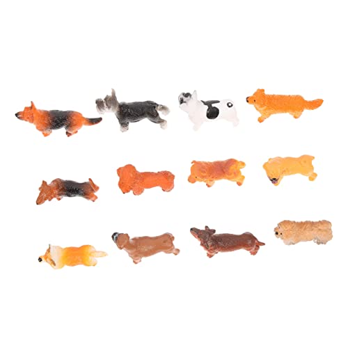 VICASKY 12 Teiliges Hundemodell Tischdekoration Für Hunde Realistische Welpenfiguren Mini Hundedekorationen Spielzeug Für Teenager Hundespielzeug Für Kinder Welpenornamente von VICASKY