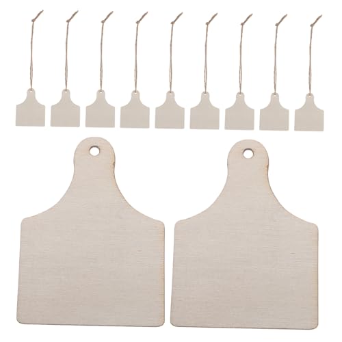 VICASKY 120 Sets Weihnachts Holzetikettenanhänger DIY Holzschilder Holzschilder Unlackierte Holzblöcke Holzbretter Zum Bemalen Holz Für Weihnachten von VICASKY