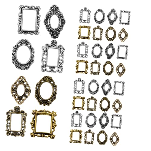 VICASKY 120 Stck. Teiliges Mini Metall Bilderrahmen Nageldekoration Retro Barock Stil Vintage Nail Art Schmuck für Kreative Maniküre Verschiedene Formen und Farben Langlebiges VICASKY 120 Stck. Teiliges Mini Metall Bilderrahmen Nageldekoration Retro Barock Stil Vintage Nail Art Schmuck für Kreative Maniküre Verschiedene Formen und Farben Langlebiges von VICASKY