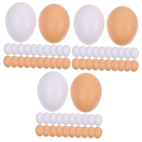 VICASKY 120 Stk nachgeahmte Eier Ei selber malen Plastikei für Kinder eastern kinderküche Plastikeier Ostern Ostern-Simulations-Ei künstlich Dekorationen Spielzeugset schmücken Requisiten von VICASKY