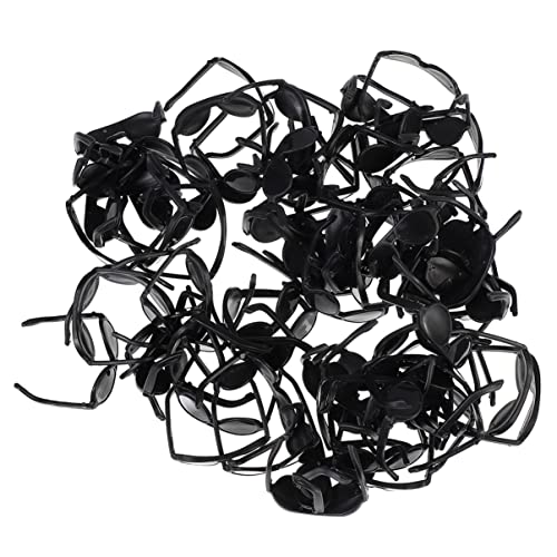 VICASKY 120st Mini- Badespielzeug Miniaturen Zum Basteln Mini-puppenhauszubehör Puppenköpfe Zum Basteln Puppensonnenbrille Zum Basteln Mini- Puppenbrille Plastik Black von VICASKY