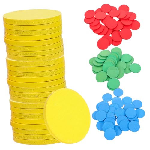 VICASKY 128 Stück Teiliges Buntes Holzspielsteine Runde Zählchips für Brettspiele und DIY Robuste Glatte Kanten für Lernspiele und Partyspiele VICASKY 128 Stück Teiliges Buntes Holzspielsteine Runde Zählchips für Brettspiele und DIY Robuste Glatte Kanten für Lernspiele und Partyspiele von VICASKY