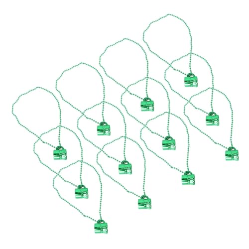 VICASKY 12St grünes Weinglas st. Patricks Day Accessoires st. Partyzubehör für den Patricks Day St Patrick's Day Halskette st. Patricks Day Halskette st. Patricks Party zum Aufhängen Green von VICASKY