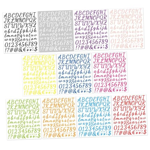 VICASKY 12blätter Selbstklebende Dekorative Buchstaben Und Zahlen Aufkleber wasserdichte Alphabetische Sticker Farben Für Bastelprojekte Und Kreative Dekorationen VICASKY 12blätter Selbstklebende Dekorative Buchstaben Und Zahlen Aufkleber wasserdichte Alphabetische Sticker Farben Für Bastelprojekte Und Kreative Dekorationen von VICASKY