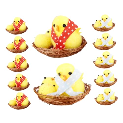 VICASKY Niedliches Plüschhuhn-spielzeug Osterküken Im Nest Osterdekoration Osterhühner-dekoration Für Jungen Und Mädchen VICASKY Niedliches Plüschhuhn-spielzeug Osterküken Im Nest Osterdekoration Osterhühner-dekoration Für Jungen Und Mädchen von VICASKY
