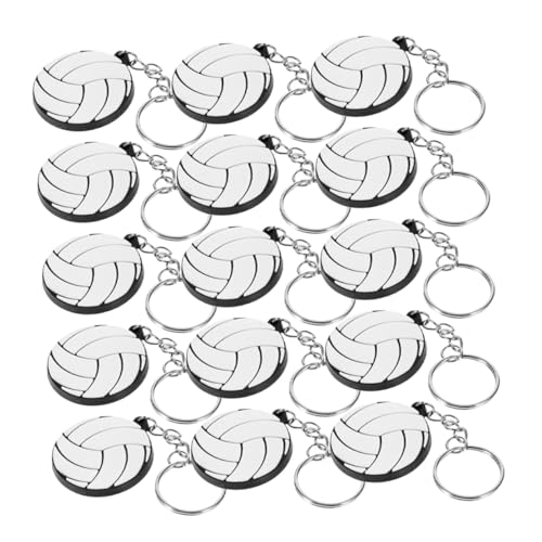 VICASKY 15 Stück Teiliges PVC Sports Keychain mit Mini Balls Robuste Schlüsselanhänger für Tasche und Schlüsselbund Dekorative Sport Anhänger für Teams und Vielseitige Nutzung von VICASKY