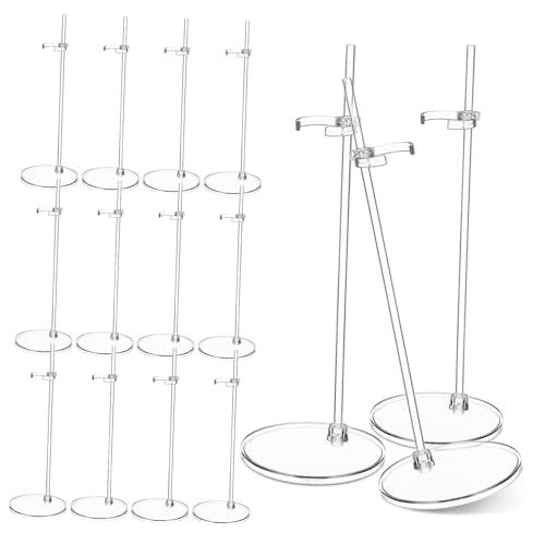 VICASKY 15Stücke Puppenständer Transparent Robuste Figurenhalter für Puppen Langlebige Kunststoffkonstruktion für Optimierte Präsentation und Vielseitige Nutzung von VICASKY
