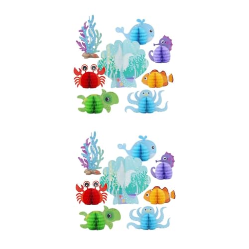 VICASKY 16 Stck. Teiliges Ocean Theme Partyzubehör aus Reißfestem Papier Bunte Honigwaben Deko mit Meerestier Motiven Langlebig und Lehrreich für Kindergeburtstag und Unterwasserwelt VICASKY 16 Stck. Teiliges Ocean Theme Partyzubehör aus Reißfestem Papier Bunte Honigwaben Deko mit Meerestier Motiven Langlebig und Lehrreich für Kindergeburtstag und Unterwasserwelt von VICASKY