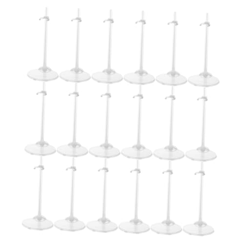 VICASKY 18 Stück Teiliges Puppenständer Transparenter Doll Holder mit Breiter Basis und Taillenstütze Stabile Kunststoffhalterung für Display und Präsentation von Puppen von VICASKY