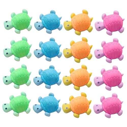 VICASKY 18 Stück Teiliges Schildkröten radiergummi Kreative Langlebige Schreibwaren Farblich Sortiert als Geschenk Kindergarten Mitgebsel Praktische Schulbedarf Zufällige Zufällige Farbe von VICASKY
