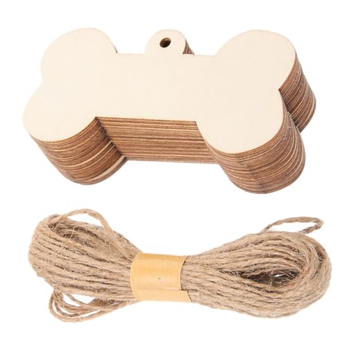 VICASKY 1Satz DIY Hundeknochen Holzanhänger Teilig Blanko für Bastelprojekte Geschenkanhänger Dekoration Glatte Kanten und Oberflächen Geeignet für Kunsthandwerk und Erinnerungen von VICASKY