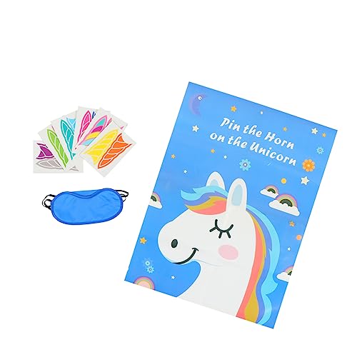 VICASKY 1Satz Einhorn Partyspiel für Kreatives Einhorn Geburtstagsfeier Spiel Sicheres und Langlebiges Zubehör für Mädchen und Schulfeiern Fördert Praktische von VICASKY