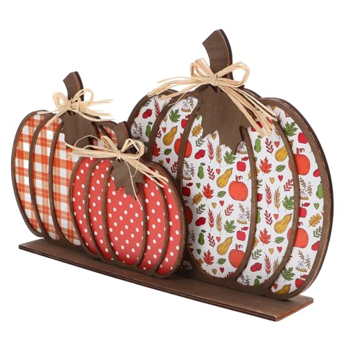 VICASKY 1Satz Holz Kürbis Dekoration Herbst Ornament für Tisch Handgefertigt Langlebig für Thanksgiving und Einzigartiges Design für Stilvolle Inneneinrichtung VICASKY 1Satz Holz Kürbis Dekoration Herbst Ornament für Tisch Handgefertigt Langlebig für Thanksgiving und Einzigartiges Design für Stilvolle Inneneinrichtung von VICASKY