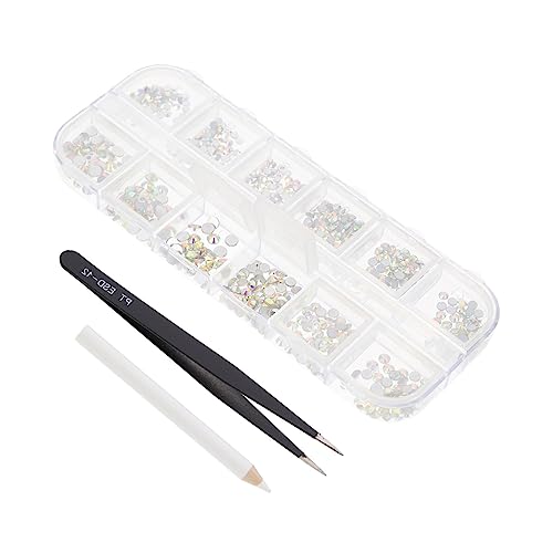 VICASKY 1Satz Nagelschmuck Fächer Strasssteine für DIY Maniküre Umweltfreundliches Material Einfache Anwendung Zuhause und Schönheitssalons von VICASKY
