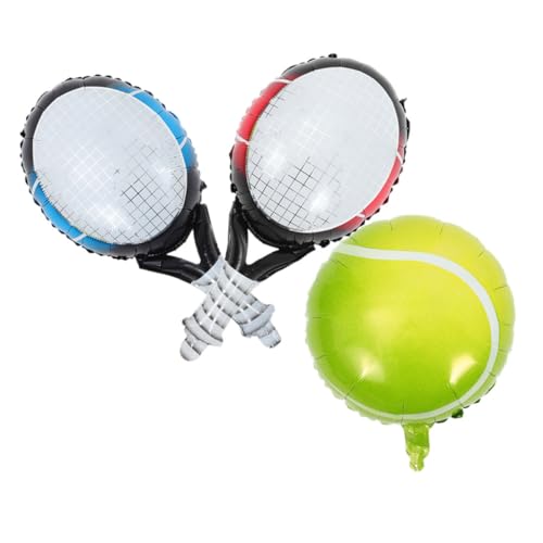 VICASKY 1Satz Tennisballon Set mit Schlägern Teiliges Set aus Langlebigen Aluminiumfolien für Tennis Geburtstagsfeiern und Bachelorette Partys Aufzuhängen für Innen VICASKY 1Satz Tennisballon Set mit Schlägern Teiliges Set aus Langlebigen Aluminiumfolien für Tennis Geburtstagsfeiern und Bachelorette Partys Aufzuhängen für Innen von VICASKY
