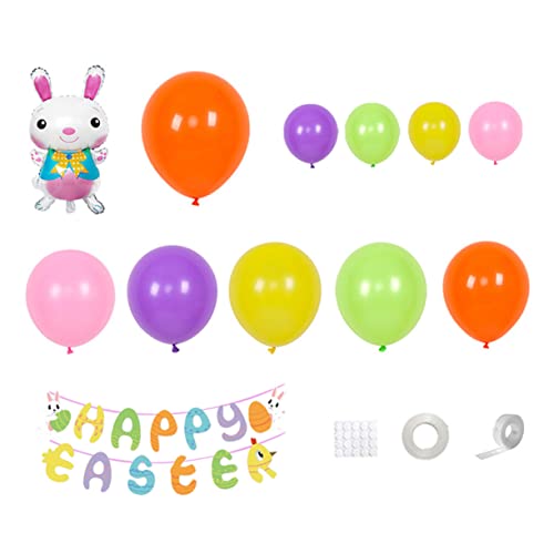 VICASKY 1Set Osterballons Frühlingsdekorationen Hasendekorationen Frühlingsornamente Kaninchenballon Feierdekor Hasenballonbanner Osterballonornament Osterdekorationsemulsion von VICASKY