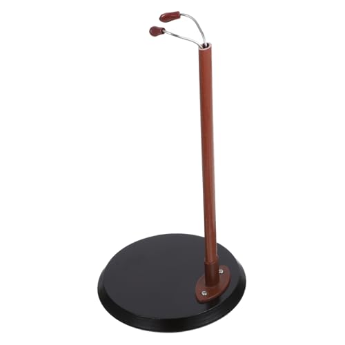 VICASKY 1Stk Puppenständer Kleidung für Puppen einstellbar Puppet Holder Holzständer für Puppen rankgitter Holz kinderspielzeug Spielzeugpuppenregal Stabiler Holzständer hölzern von VICASKY