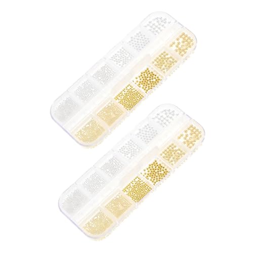 VICASKY 2 Boxen Boxen Metall Nagelkunst Charms Gold Silber Micro Caviar Perlen Stahlkugeln für Maniküre Schmuck DIY Dekoration Langlebig Vielseitig für Natürliche und Künstliche Nägel VICASKY 2 Boxen Boxen Metall Nagelkunst Charms Gold Silber Micro Caviar Perlen Stahlkugeln für Maniküre Schmuck DIY Dekoration Langlebig Vielseitig für Natürliche und Künstliche Nägel von VICASKY
