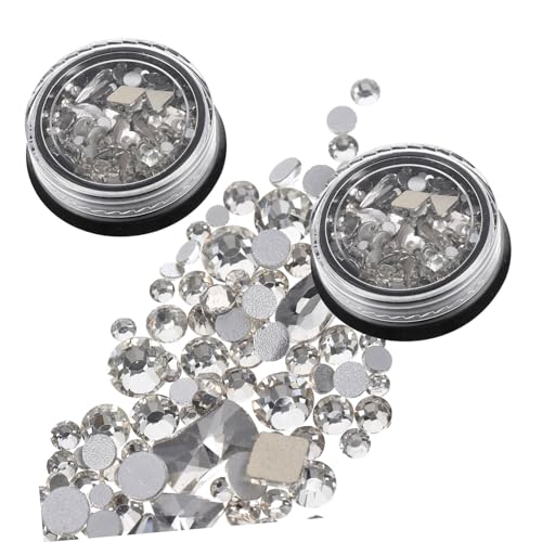 VICASKY 2 Boxen Boxen Nagelkunst Schmuck Maniküre Dekorationen für Nageldesigns und Glitzersteine für Diy Maniküre für Natürliche und Künstliche Nägel Vielseitige Anwendung für Handyhüllen VICASKY 2 Boxen Boxen Nagelkunst Schmuck Maniküre Dekorationen für Nageldesigns und Glitzersteine für Diy Maniküre für Natürliche und Künstliche Nägel Vielseitige Anwendung für Handyhüllen von VICASKY