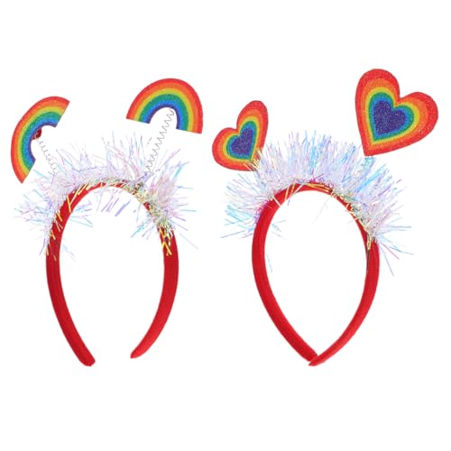 VICASKY 2 Bunte Stirnbänder Für Mädchen: Neuartige Haaraccessoires Zum Valentinstag – Bequeme Stirnbänder Für Frühlingspartys Und Festivals VICASKY 2 Bunte Stirnbänder Für Mädchen: Neuartige Haaraccessoires Zum Valentinstag – Bequeme Stirnbänder Für Frühlingspartys Und Festivals von VICASKY