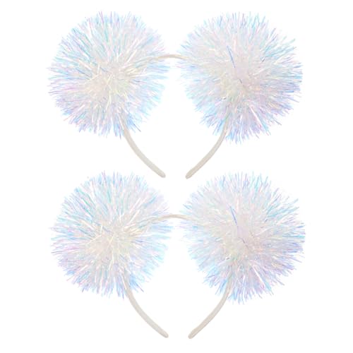 VICASKY 2 STÜCK Teiliges Glitzer Haarreifen für Festliches Tinsel Headband für Partys Weihnachten und Cosplay Dehnbar und Weiße Farbe von VICASKY