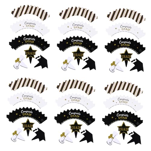 VICASKY 2 Sätze Abschlusstorte Umgeben Abschlusstortenaufsätze Gold Jumbo Liner Abschluss-kuchenaufsatz Grad Cupcake-topper 2021 Kuchendekorationen Abschlussfeier Erste Papier 24 Stück * 2 VICASKY 2 Sätze Abschlusstorte Umgeben Abschlusstortenaufsätze Gold Jumbo Liner Abschluss-kuchenaufsatz Grad Cupcake-topper 2021 Kuchendekorationen Abschlussfeier Erste Papier 24 Stück * 2 von VICASKY