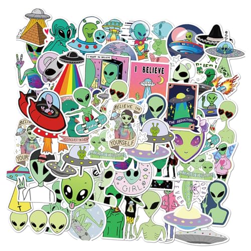 VICASKY 2 Sätze Aliens DIY Aufkleber Selbstklebend Cartoon Sticker für Koffer Laptop Helm Fahrrad Notizbuch VICASKY 2 Sätze Aliens DIY Aufkleber Selbstklebend Cartoon Sticker für Koffer Laptop Helm Fahrrad Notizbuch von VICASKY