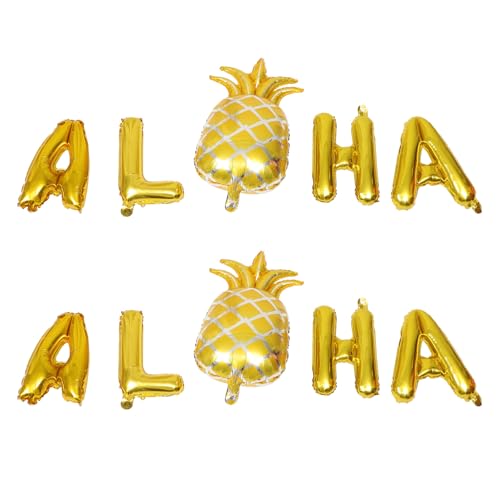 VICASKY 2 Sätze Alphabet-Luftballons Hochzeitsdekoration Luau-Partyzubehör tropische Ballons Ananas Aha groß Hawaii-Partydekorationen Hawaii Folienballons Aluminiumfolie VICASKY 2 Sätze Alphabet-Luftballons Hochzeitsdekoration Luau-Partyzubehör tropische Ballons Ananas Aha groß Hawaii-Partydekorationen Hawaii Folienballons Aluminiumfolie von VICASKY