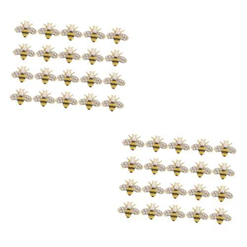 VICASKY 2 Sätze Bienen Nagel Charms Legierungs Nageldekoration Für Maniküre Diy Nail Art Zubehör Für Partys Hochzeiten Und Kreative Projekte 20 Stück * 2 VICASKY 2 Sätze Bienen Nagel Charms Legierungs Nageldekoration Für Maniküre Diy Nail Art Zubehör Für Partys Hochzeiten Und Kreative Projekte 20 Stück * 2 von VICASKY