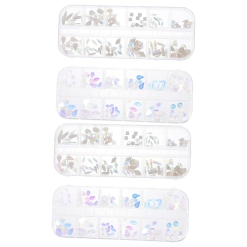 VICASKY 2 Sätze Boxen Diy Nagelkunst Dekoration Künstliche Fingernägel Strasssteine Für Maniküre Ab Und Nude Farben Für Zuhause Und Salon 2boxen*2 von VICASKY