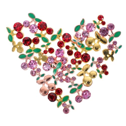 VICASKY 2 Sätze Kirsch Charms Für Damen Diy Maniküre Dekoration Nagelkunst Zubehör Glänzende Nail Art Ornamente Für Verschiedene Anlässe 32 Stück * 2 VICASKY 2 Sätze Kirsch Charms Für Damen Diy Maniküre Dekoration Nagelkunst Zubehör Glänzende Nail Art Ornamente Für Verschiedene Anlässe 32 Stück * 2 von VICASKY