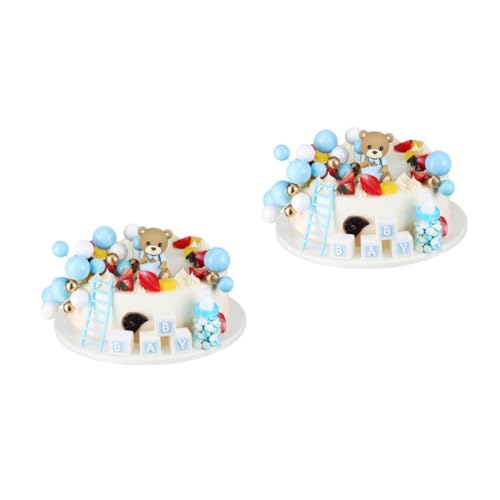 VICASKY 2 Sätze Riemenbärenkuchen Kuchendeckel Tortenaufsatz Für Die Babyparty Tortenaufsätze Zur Taufe Bär Kuchendekoration Kuchendekorationskugeln Bälle Tortenaufleger Papier VICASKY 2 Sätze Riemenbärenkuchen Kuchendeckel Tortenaufsatz Für Die Babyparty Tortenaufsätze Zur Taufe Bär Kuchendekoration Kuchendekorationskugeln Bälle Tortenaufleger Papier von VICASKY
