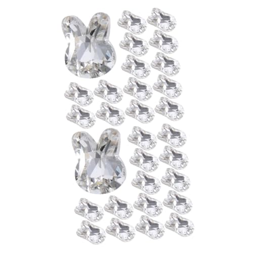 VICASKY 2 Sätze Schmuck Mit Nageldiamanten Erwachsene Dekoration Nagelschmuck Für Nagelkunst Edelsteine Hallo Nail Beauty Nagel Verzierungen Kristall 20 Stück * 2 von VICASKY