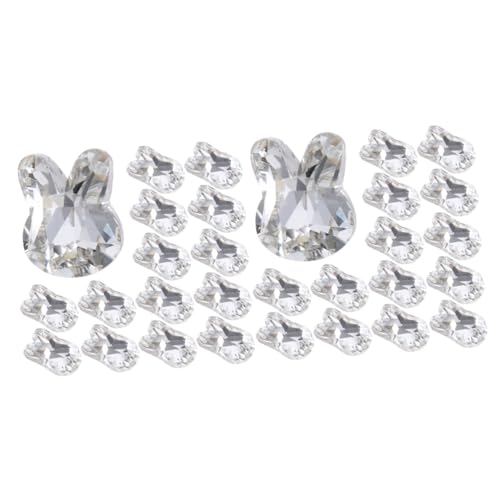 VICASKY 2 Sätze Schmuck Mit Nageldiamanten Nageldekor Zubehör Erwachsene Kunst Gefälscht Reiz Entzückende Nagel-diy-dekoration Charms Für Nageldesign Nagelschmuck Kristall 20 Stück * 2 von VICASKY