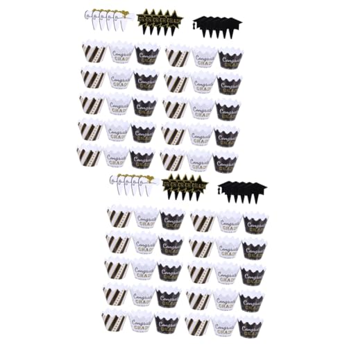 VICASKY 2 Sätze Tortenaufsatz Zum Schulabschluss Goldfarben Tortendekoration Tasseneinlagen Encanto Dekoration „Happy First Graduation“ Party Zubehör Topper Jumbo 24 Stück * 2 VICASKY 2 Sätze Tortenaufsatz Zum Schulabschluss Goldfarben Tortendekoration Tasseneinlagen Encanto Dekoration „Happy First Graduation“ Party Zubehör Topper Jumbo 24 Stück * 2 von VICASKY