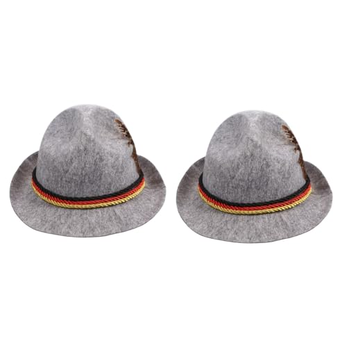 VICASKY 2 Stck. Creative Halloween Panama Jazz Hut mit Federn Unisex Partyhut aus Umweltfreundlichem Vliesstoff Dekorativer Fedora für Karneval Fasching und Wochenendveranstaltungen von VICASKY