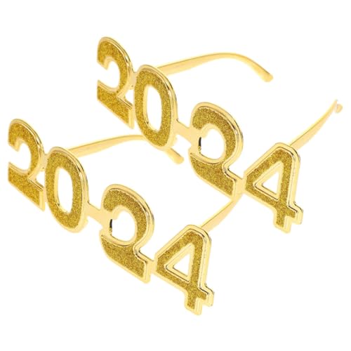 VICASKY 2 2024 Grenzüberschreitende Neujahrs-Dekorationsgläser leuchtbrillen lustige partybrillen Frohes neues Jahr Dekorationen 2024 Lustige tanzende Neuheitsbrille weihnachtsdeko von VICASKY