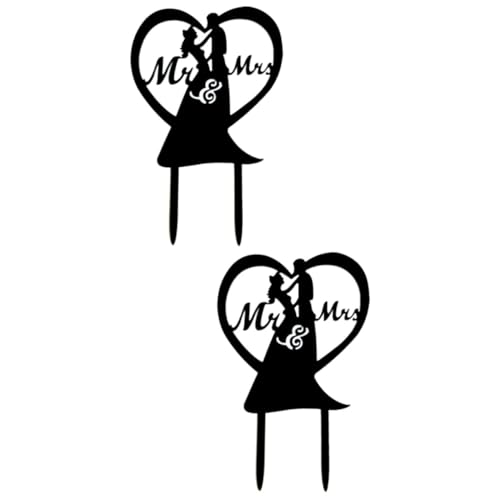 VICASKY 2 Stück Acryl Cake Topper Hochzeit Brautpaar Design Liebe Cake Picks Schwarzer Hochzeitskuchen Deko Braut und Bräutigam Tortendeko Party Supplies Lebensmittelgeeignet VICASKY 2 Stück Acryl Cake Topper Hochzeit Brautpaar Design Liebe Cake Picks Schwarzer Hochzeitskuchen Deko Braut und Bräutigam Tortendeko Party Supplies Lebensmittelgeeignet von VICASKY