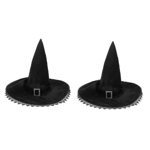 VICASKY 2 Stück Dekorativer Halloween Hexenhut Damen Spitzen Cosplay Hut mit Spitze für Party Karneval Maskerade Erwachsene und Jugendliche VICASKY 2 Stück Dekorativer Halloween Hexenhut Damen Spitzen Cosplay Hut mit Spitze für Party Karneval Maskerade Erwachsene und Jugendliche von VICASKY