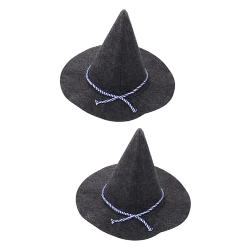 VICASKY 2 Stück Eleganter Filz Hexenhut für Halloween Kostüm Partyhut mit Blauem Band Stilvolles Hexen Accessoire für Karneval Cosplay und Mottopartys für Gruselfeste und Verkleidungen VICASKY 2 Stück Eleganter Filz Hexenhut für Halloween Kostüm Partyhut mit Blauem Band Stilvolles Hexen Accessoire für Karneval Cosplay und Mottopartys für Gruselfeste und Verkleidungen von VICASKY
