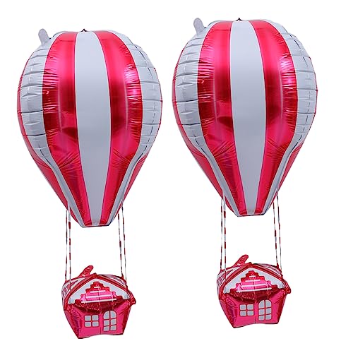 VICASKY 2 Stück Heißluftballon Dekoration Tragbarer Heißluftballon Folienballon Luftballons Hochzeitsfeier Aufblasbar Geburtstag Schwimmende Folie Fliegendes Weihnachtsdekor von VICASKY