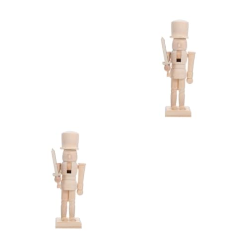 VICASKY 2 Stück Holz Soldat Unbemalt zum Selbstbemalen DIY Holzfigur Weihnachtsdekoration Stabile Holzhandwerksfigur für Kreative Bastelidee Tischornament VICASKY 2 Stück Holz Soldat Unbemalt zum Selbstbemalen DIY Holzfigur Weihnachtsdekoration Stabile Holzhandwerksfigur für Kreative Bastelidee Tischornament von VICASKY