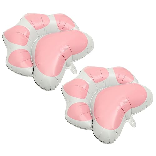 VICASKY 2 Stück Hundepfote Ballon Hundepartyzubehör Folienballons Ballonbogen-kit Pfotenballon Digitaler Ballon Hundeballons Ballongirlande Aluminiumballons Hundeblasen Aluminiumfolie Rosa von VICASKY