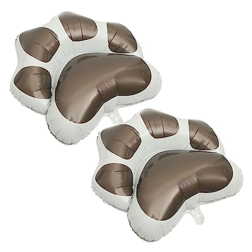 VICASKY 2 Stück Hundepfote Ballon Wasserballon Geburtstag Hund Hundeballon Ballonbogen Luftballons Mit Hundepfoten Inflator Luftballons Mit Pfotenabdruck Partyballons Grey Aluminiumfolie von VICASKY