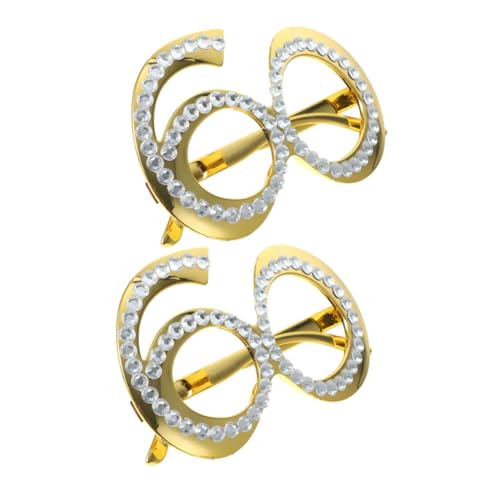 VICASKY 2 Stück Jubiläumszahlen Brille aus Leichtem Goldfarbene Partyfoto Requisite Bequeme Geburtstagsbrille für Erwachsene für Tanz und Feieraccessoires von VICASKY